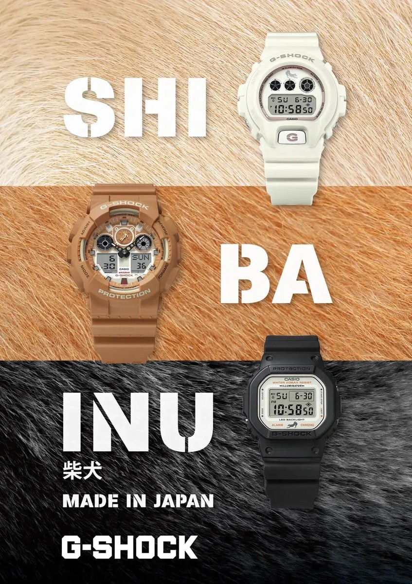 Casio G-SHOCK SHIBA INU DW-6900SHB-7JR Men's Watch Off-White Casio G-SHOCK SHIBA INU DW-6900SHB-7JR Men's Watch Off-White