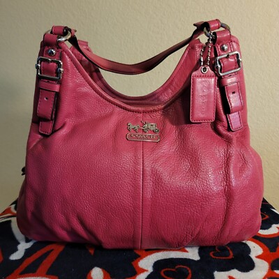 バッグ Coach Madison Signature Satchel Bag Pink Coach Madison Pink Floral Satchel Bag Blush | eBay