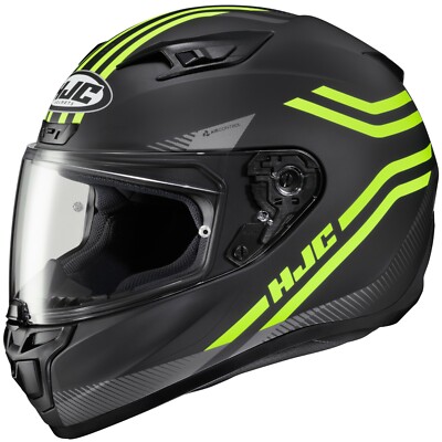 HJC i10 Strix Motorcycle Helmet HI-VIZ XS SM MD LG XL 2XL 3XL 4XL 5XL DOT USA BK