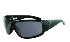 Pleasure Ground Barrel Sunglasses Glossy Black with Polarized Grey Lens Polar