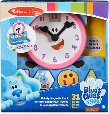 Melissa & Doug Blue's Clues & You Wanduhr aus Holz   Lernspiel ab 3J.