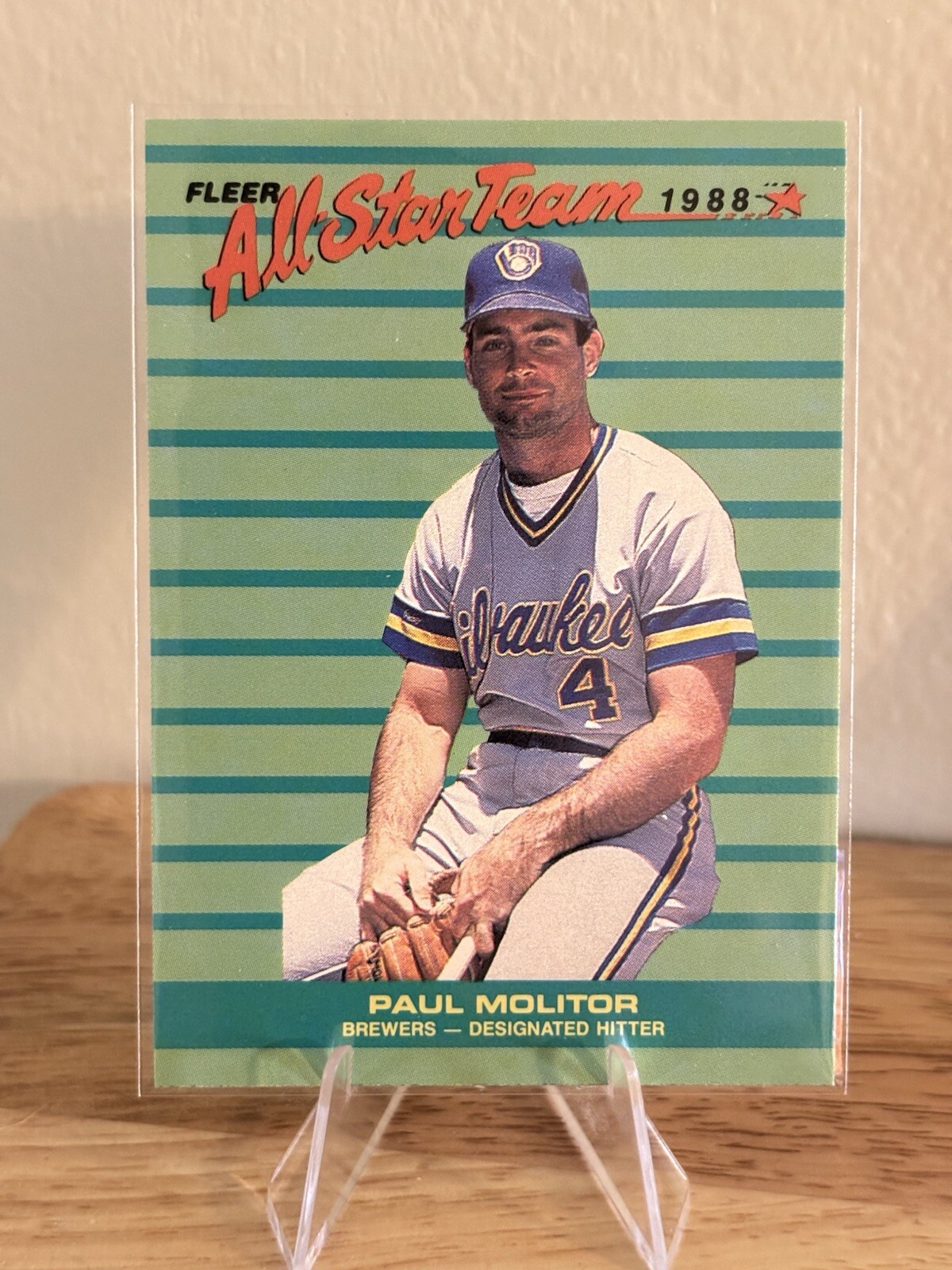 1988 Fleer #12 Paul Molitor All-Star Team