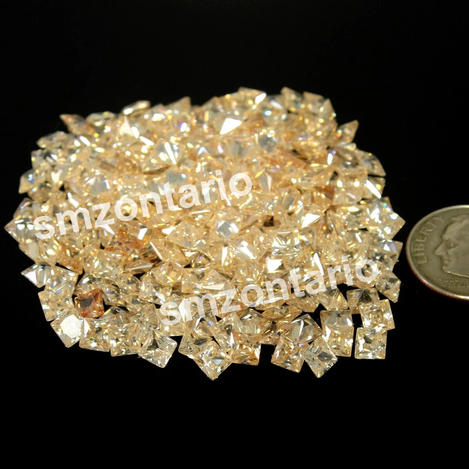 Lote de 100 piezas de piedras preciosas de corte princesa de 2,50 mm calibradas de tanzanita certificadas naturales Foto 4 de 4