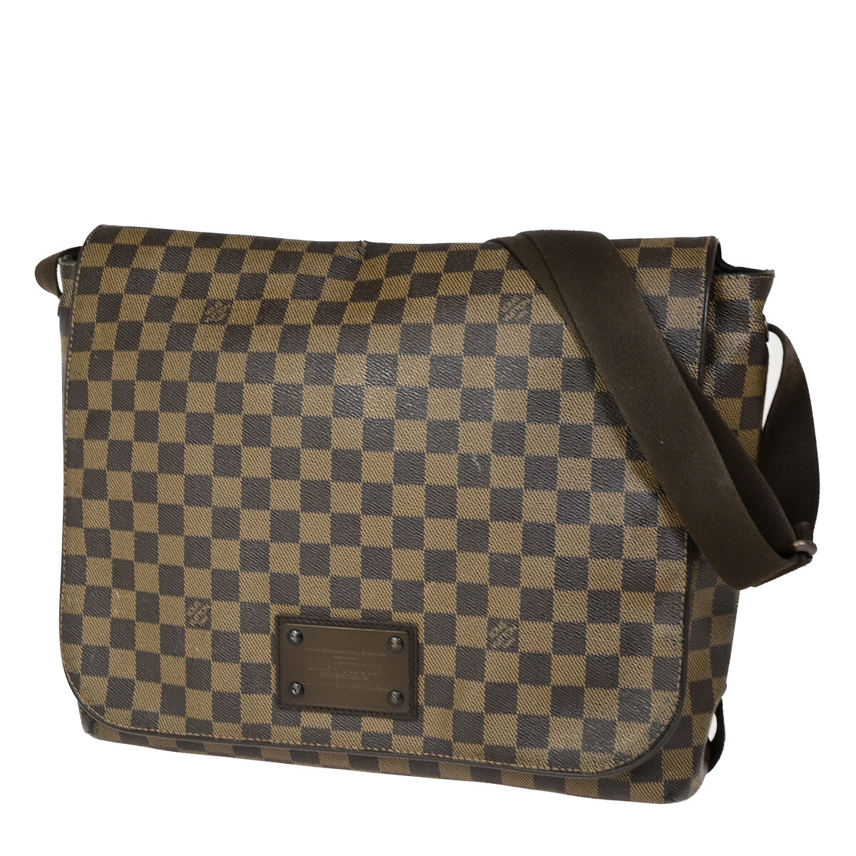LOUIS VUITTON Brooklyn MM Shoulder Bag Damier Ebene Leather LOUIS VUITTON Brooklyn MM Shoulder Bag Damier Ebene Leather