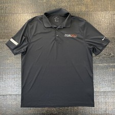 Nike Dri-Fit POS360 Embroidered Black Collared Polo Shirt Men's Size L