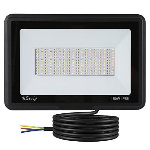 Blivrig 150W Faro LED Sicurezza Esterna 6000K 15000LM Alta Potenza