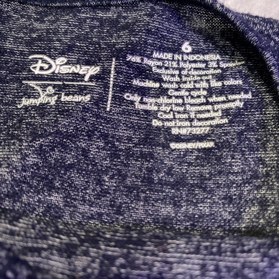 Suéter Disney Jumping Beans Azul Marino Ligero Rayón Música Flores Talla 6 Foto 4 de 4