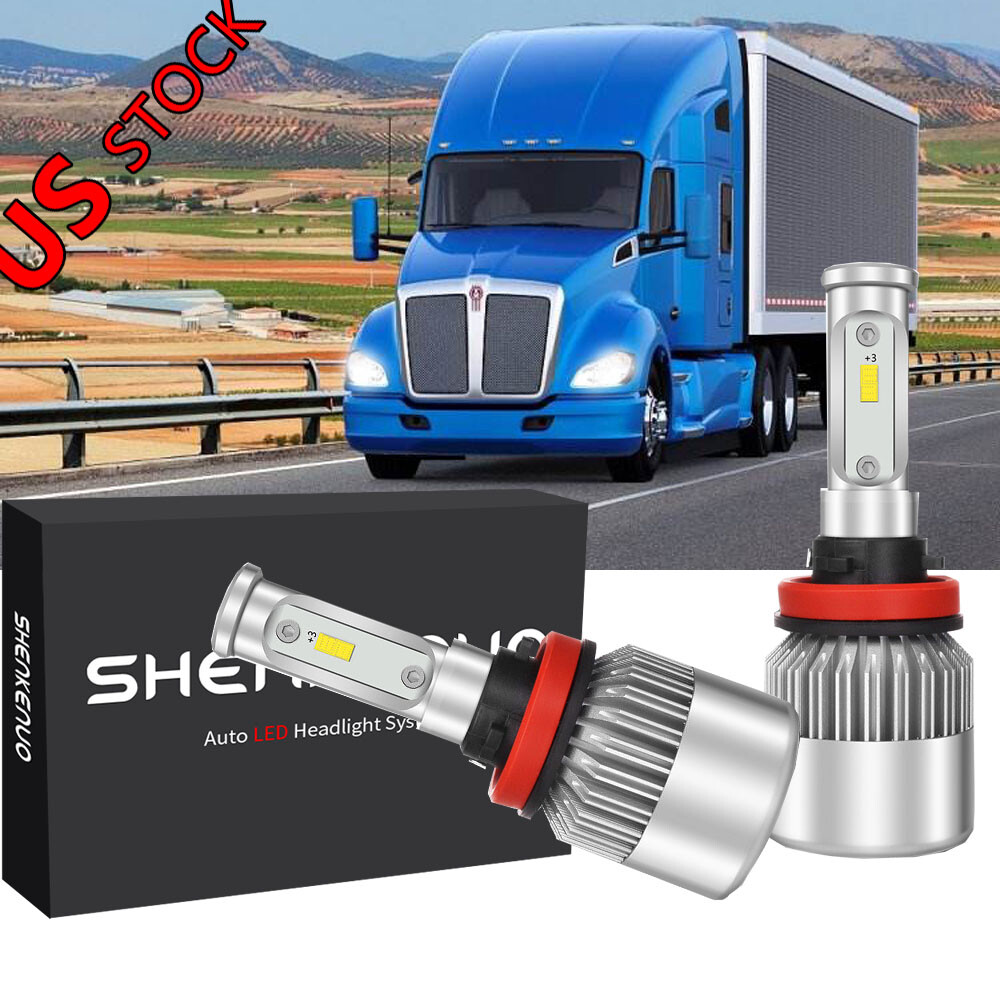 H11 LED Kit Conversion Bulb Low Beam Light System 6000K for Kenworth