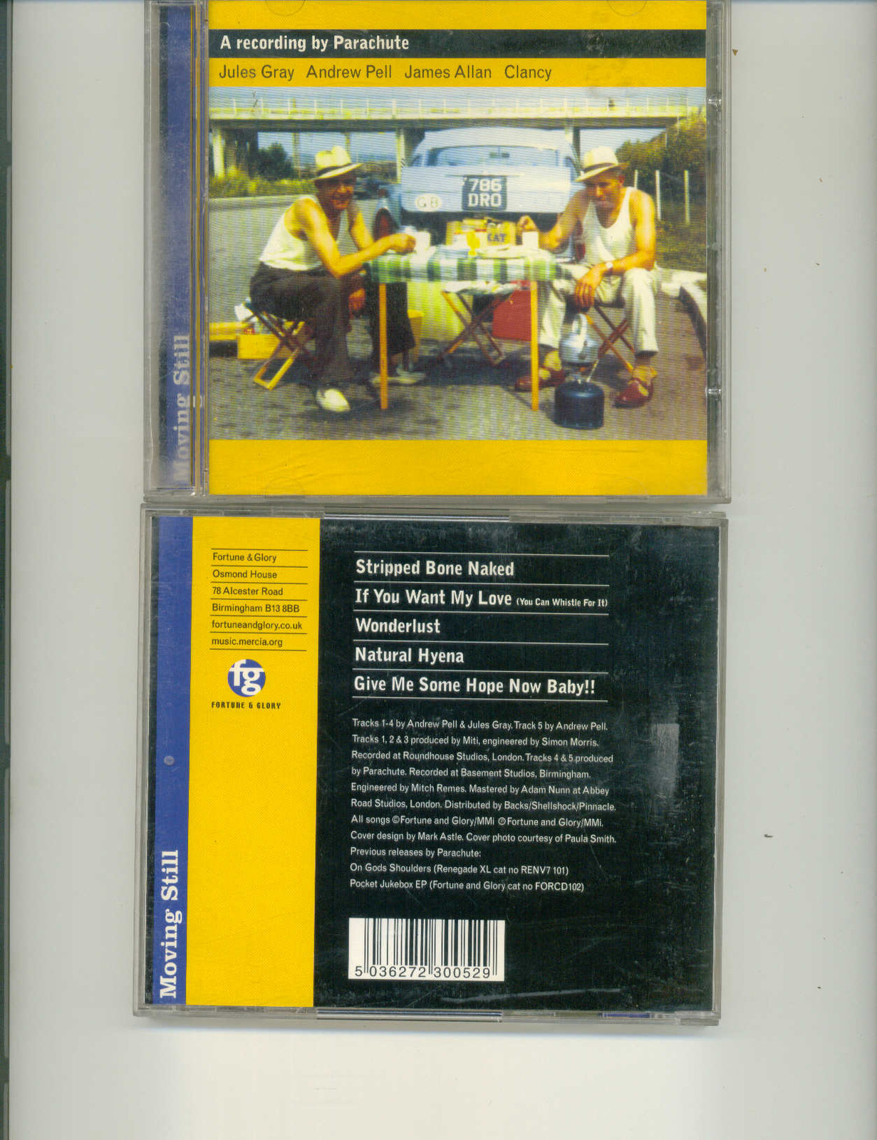 PARACHUTE - MOVING STILL - 2001 UK 5 TRACK CD SINGLE E.P.