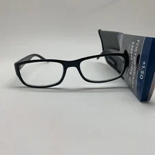 E372 Foster Grant Rocket Black +1.50 Men's Reading Glasses Carbon Fiber READERS