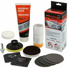 Neilsen Dull Headlight Restoration Car Headlamp Lens Restore Polish Cleaner Kit