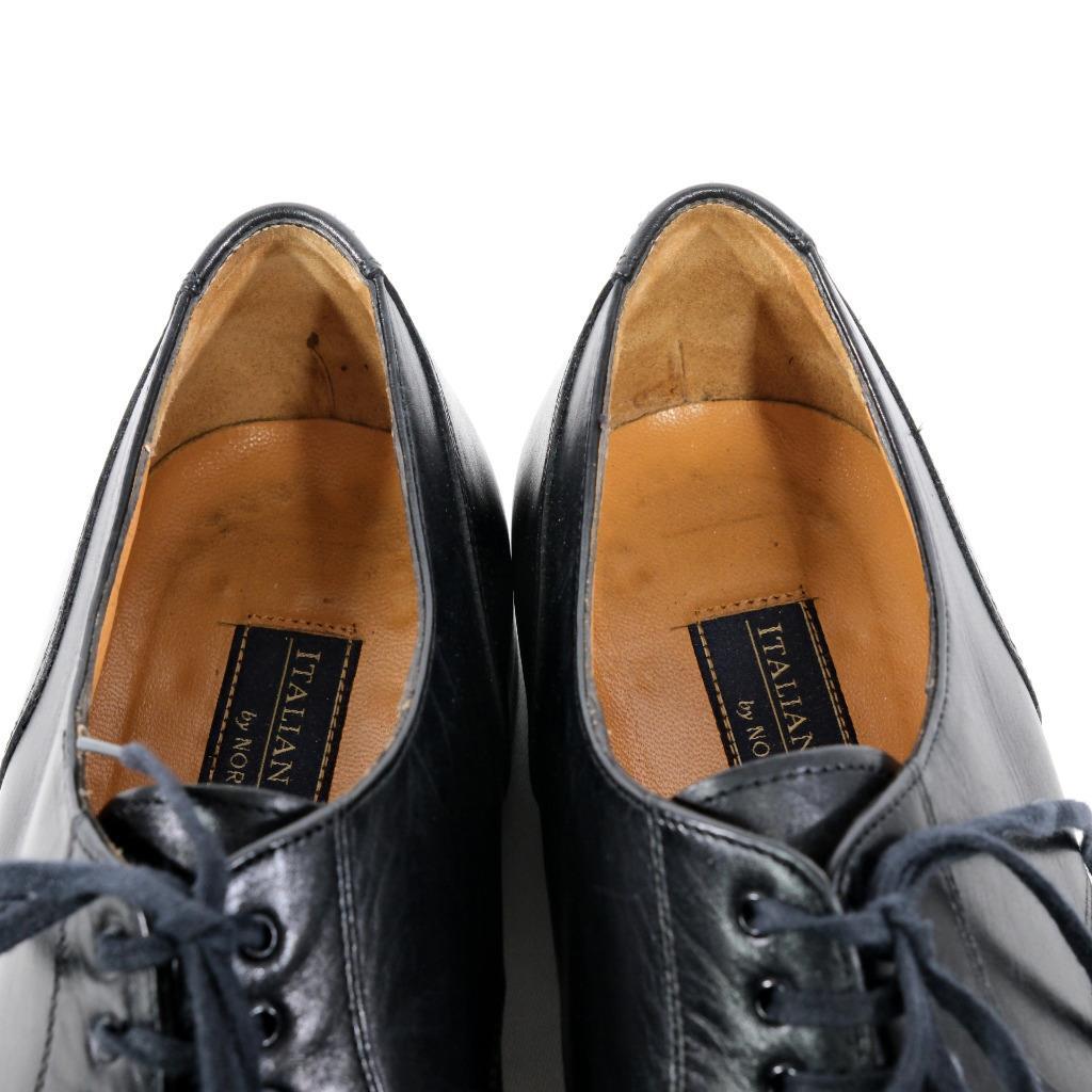 Size 9.5 Made in Italy Nordstrom Dress Shoes Black Leather Upper John W. Nordstrom Men main image 3