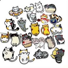 Choice Cute Kitten Cat Patch Embroidered Sew Iron On Applique Kawaii USA Seller