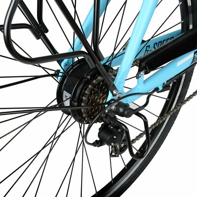 【美品】E-BIKE バッテリー 本体 青 Hyper E-Ride 700C 36V 250W City Electric Assist Bike - Blue