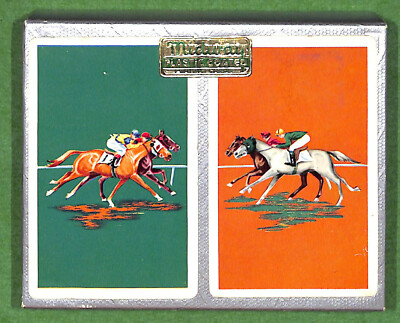 Twin Boxed Deck Of c1951 Horse Race Playing Cards