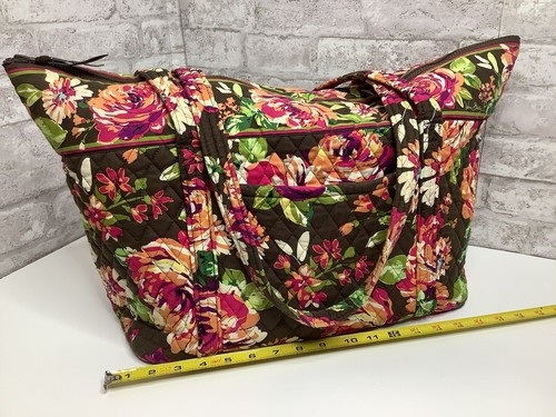 Bolso de Mano Vera Bradley Miller Rosa Inglés Grande Bolso de Viaje Bolsillos para Llevar