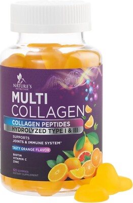 Collagen Gummies for Hair, Skin, and Nail Health, Delicious Gummy Supplement