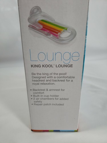 Intex King Kool Lounge Balsa inflable portavasos piscina Flotador de playa - Imagen 4 de 4