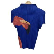 PLEATS PLEASE - Navy Khaki Multi Women's Cutsew