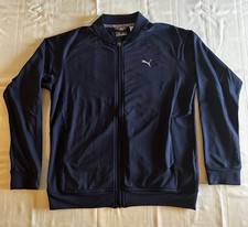 PUMA Girls Navy Blue Track Jacket Full Zip Size L Style 595452-02