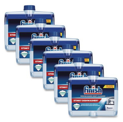 Finish Dishwasher Dual Action Cleaner Fresh Scent 8.45 Oz Bottle Bulk 6 Pack