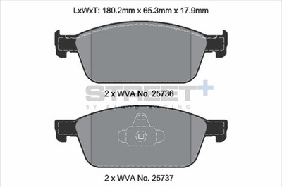 PAGID Racing Bremsbelagsatz Scheibenbremse STREET+ T8125SP2001 für FORD KUGA 2 3