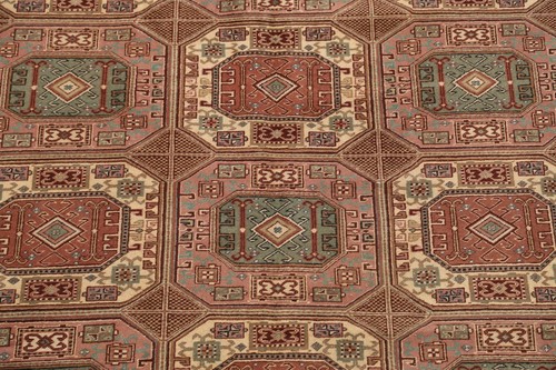 Anatolian Living Room Area Rug 6x10 Pink Wool Hand-made Turkish Vintage Carpet - Zdjęcie 4 z 21