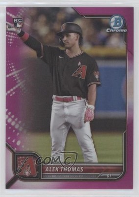 2022 Bowman Chrome Fuchsia Refractor 30/299 Alek Thomas #76 Rookie RC 04e3