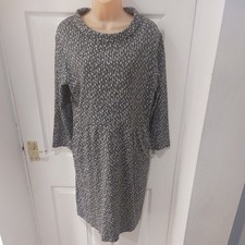White Stuff Dress  Womens  Jersey Grey Pockets Long Sleeve uk 14 