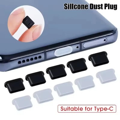 Silikon Typ C Anti Staub Stecker Ladebuchse Schutz Kappe für iPhone 15 Samsung