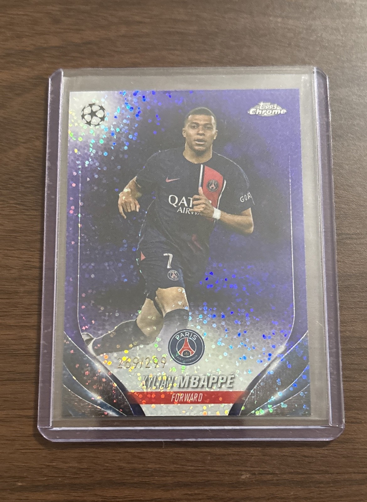 2023-24 Topps Chrome UEFA Club Competitions - Kylian Mbappe #21 Violet...