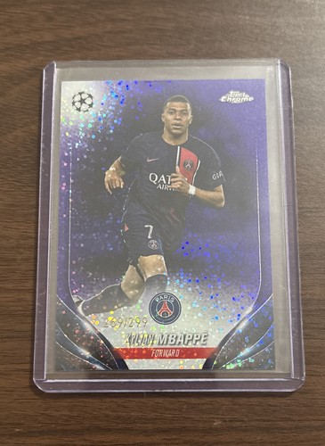 2023-24 Topps Chrome UEFA Club Competitions - Kylian Mbappe #21 Violet...
