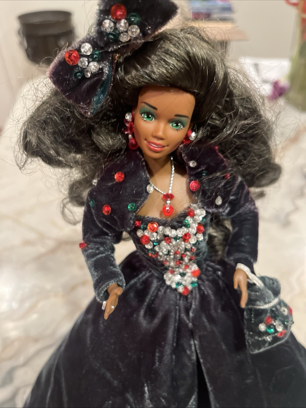 1991 Happy Holidays African American Barbie Doll - Mattel #2696 - No box