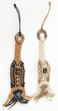 Lot of 2 Macrame Key Chains Book Marks Decorative Hanging Beautiful Handmade
