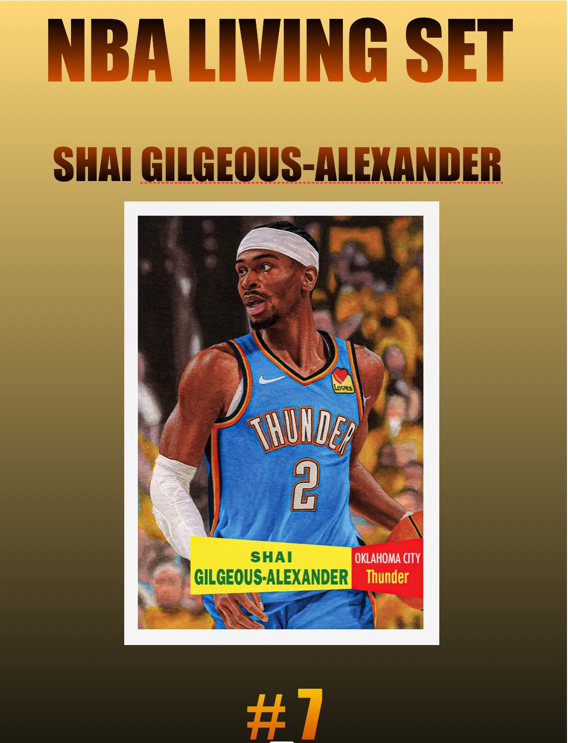 💥SHAI GILGEOUS-ALEXANDER💥 2025-26 Topps NBA LIVING SET  Card 7