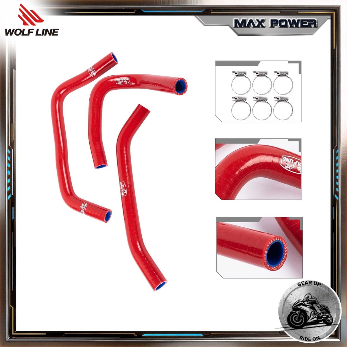 Coolant Hoses For Kawasaki Ninja ZX 4 RR R Radiator Pipe 2023-2026