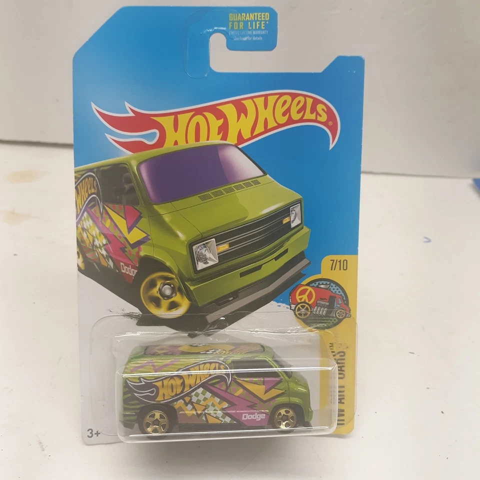 Dodge Van HW Hot Wheels escala 1:64 personalizado '77 coches artísticos juguete fundido a presión Foto 3 de 3