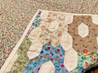 Quilt Multi-Colors; Cotton w Thin Batting; 31"x30" Throw; Hand/Machine; Age? — photo 6