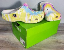 Classic Tie Dye Clogs Beach Summer Pool Lounge Slip On Rubber Shoes Strap Sz 5/7