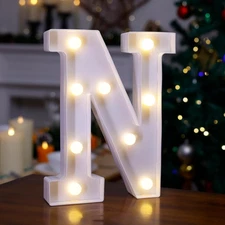 LED Marquee Sign Light up Letters, Alphabet Light up Letters Sign, Battery Power