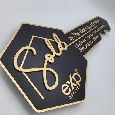 Key Sold Sign Closing Photo Prop 3D Key Sign for Realtors Closing Sign
