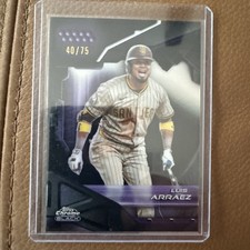 🔌IU 2026 TOPPS CHROME BLACK BASEBALL PURPLE REFRACTOR /75 LUIS ARRAEZ #114