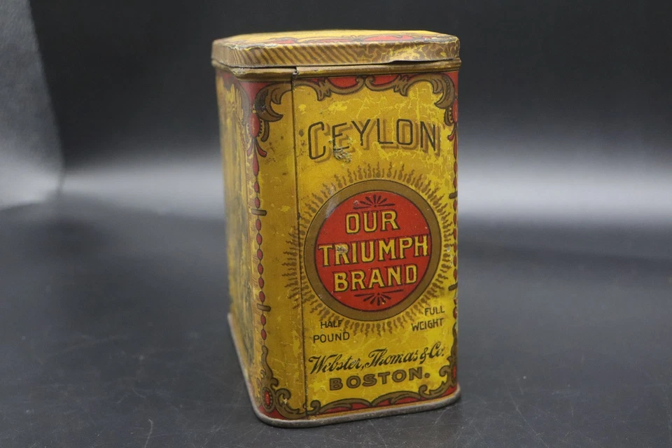 🔥 Escaso Patriótico Boston Tea Party Publicidad Lata Obra de Arte Nativa Foto 2 de 4