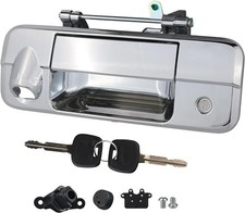 Chrome Tailgate Handle with Rear Camera Hole Liftgate Latch Handle with Key Lock