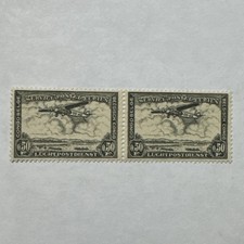 1934 Belgium Congo 0.5fr MNH Fokker F VII Airplane Pair Collectible Stamp