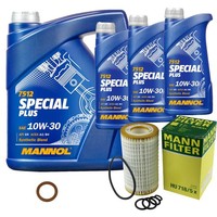 Inspektionspaket 8L Mannol 10W-30 FüR Mercedes W211 E 240 W210 R230 500 350