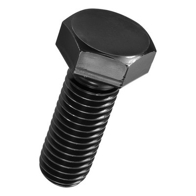 2 Pcs Hex Head Screws Bolts - [M16-2x35] Carbon Steel, Black