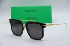 NEW BOTTEGA VENETA BV 1083SA 001 BLACK GOLD AUTHENTIC FRAMES SUNGLASSES 57-18