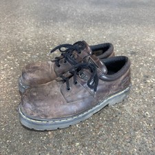 Vintage Dr Martens Oxford Shoes Industrial Steel Toe Made In England Mens 11 UK