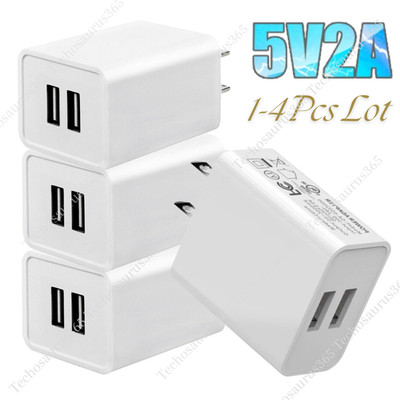 Dual Port USB Power Adapter Cube Fast Wall Charger Block For iPhone iPad Android